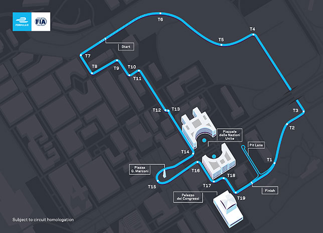 Формула E: Представлена конфигурация трассы в Риме
