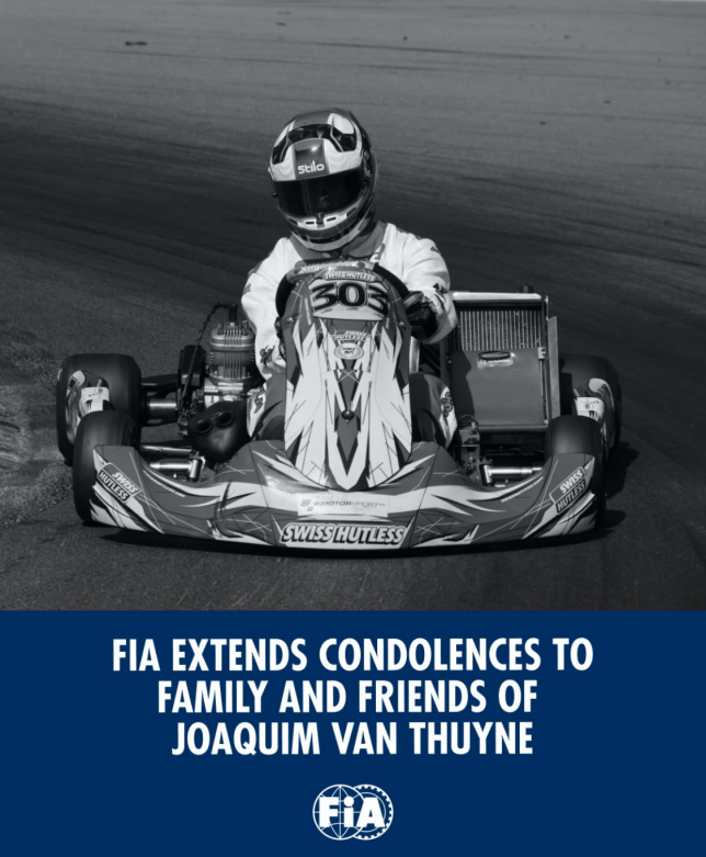 FIA выражает соболезнования семье погибшего гонщика